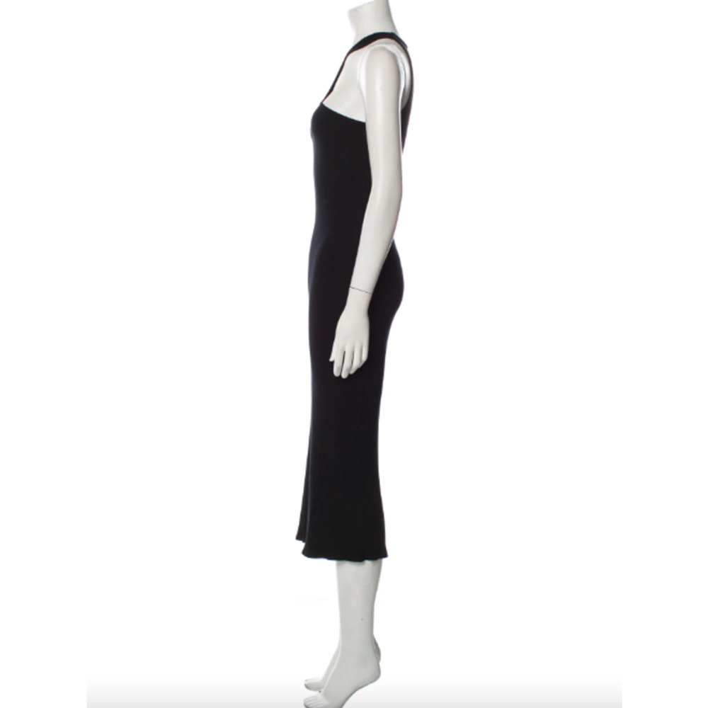 Simon Miller Mawga Black Ribbed Midi Dress - Picture 11 of 12
